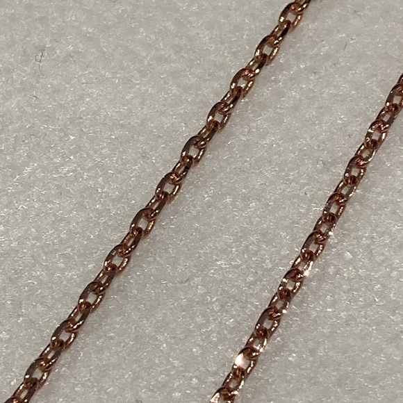 NWOT - New Double Entwined CZ Heart Rose Goldtone Pendant Necklace - Picture 8 of 9